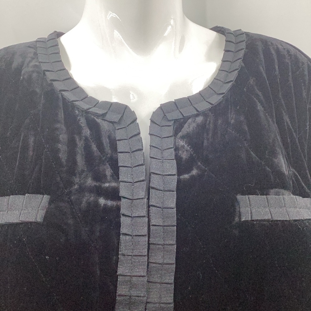 Talbots Black Velvet Jacket - Picture 3 of 10